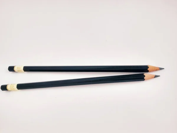 Few drawing pencils on white background close up — Stock Photo, Image