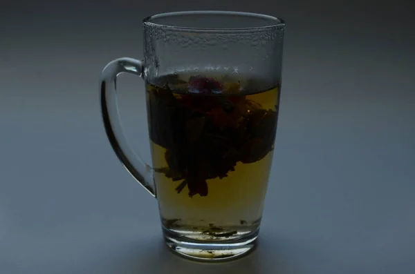 Чайна Чашка Чайним Листям — стокове фото