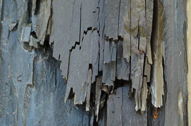 Kaya katmanları - yüzyıllar boyunca yığılmış renkli kaya oluşumları. Etkileyici dokusu olan ilginç bir arka plan..