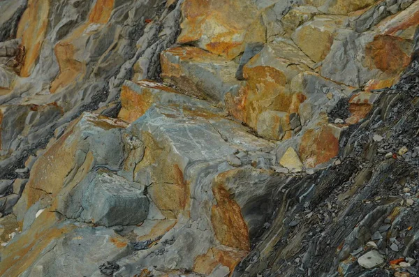 Strati Rocciosi Formazioni Colorate Rocce Impilate Nel Corso Dei Secoli — Foto Stock