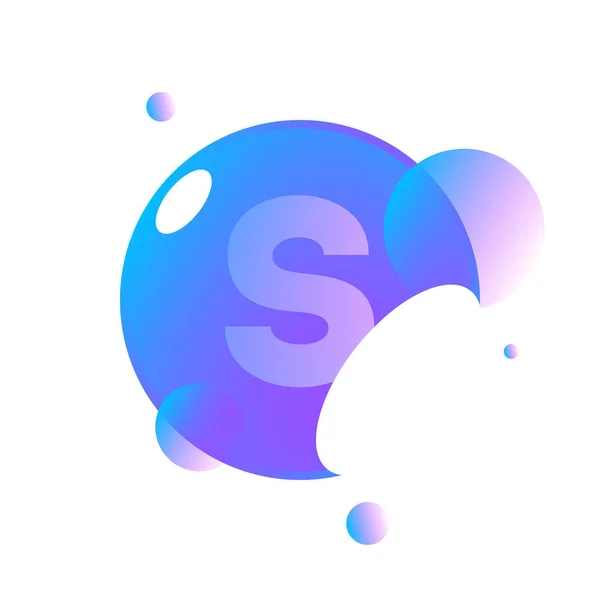 Cósmica Fuente Insignia Arte Gradiente Sombra Números Ampersand Redondo Diseño Ilustración De Stock