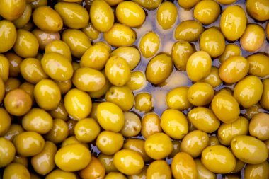 Yeşil pazar taze zeytin arka plan kadar yakın