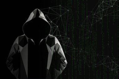 Maskeli Hacker kullanarak bilgisayar organize büyük veri Brea içindir