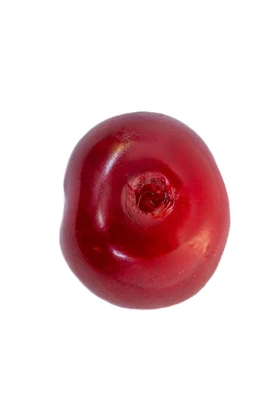 Kirsebær Med Ekstrem Makro Detalj Isolert Hvit Bakgrunn – stockfoto