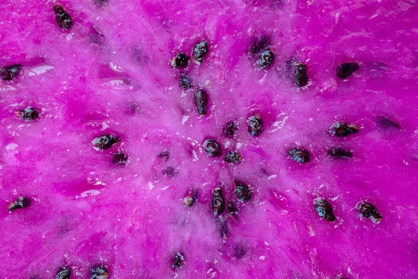 Fetta Frutta Del Drago Pitaya Vicino Macro Estrema Come Sfondo — Foto Stock