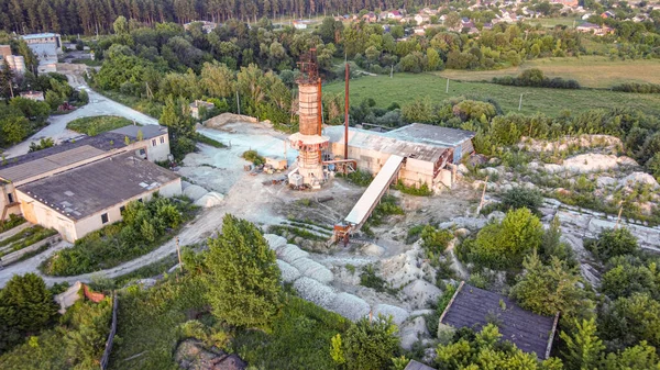 Aerial Industry Landscape Brick Plant Brick Stove — Stock Photo, Image