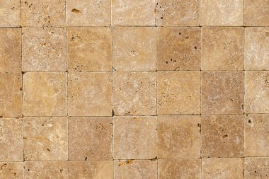 Sarı doğal kum taşı kil ile birbirine dikilmiş duvar arkaplanı