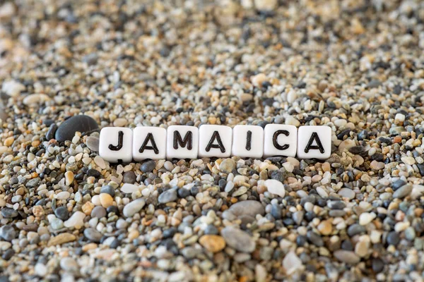 Jamaica Inscription Text Name Vacation Destination City Still Life Letters — Stock Photo, Image