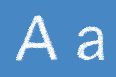 Gerçek bulutların A harfi. Bulut alfabesi