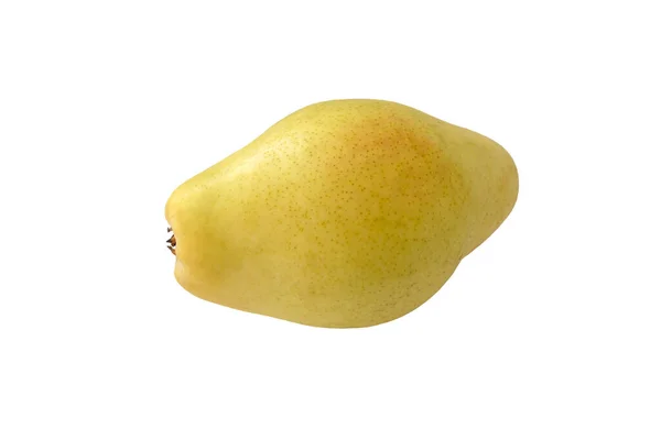 Yellow Pear Cut Out Isolated White Background — Stock Photo, Image