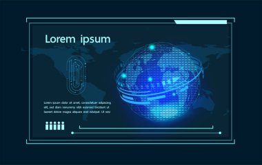 parmak izi kontrol şeylerin, fütüristik ikili kod algoritmaları derin bağlantıları sosyal ortam öğrenme ağ Internet. Makine koruma sistemi küresel ağ öğrenme iletişim ağ veri bilim.