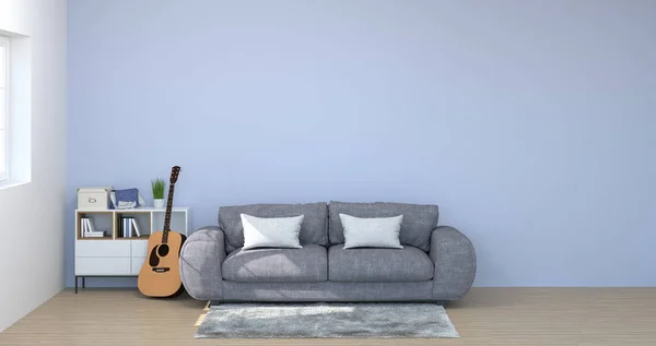 Sofa Cabinet in simple interior 3D Illustration luxury contemporary modern, design background