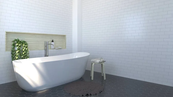 Banheiro Interior Banheiro Chuveiro Design Moderno Casa Ilustração Para Cópia — Fotografia de Stock