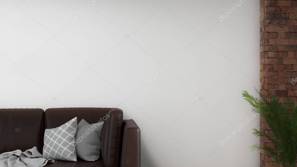 sofá moderno en la habitación vacía fondo interior diseños de la casa
