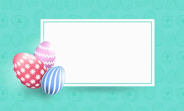 Feliz Pascua Huevos Colores Con Diferentes Texturas Aisladas Fondo Pancartas —  Fotos de Stock