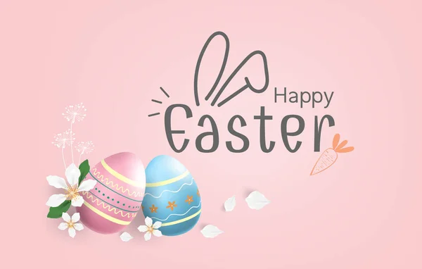 Feliz Pascua Huevos Color Pastel Con Diferente Textura Colorido Fondo — Foto de Stock