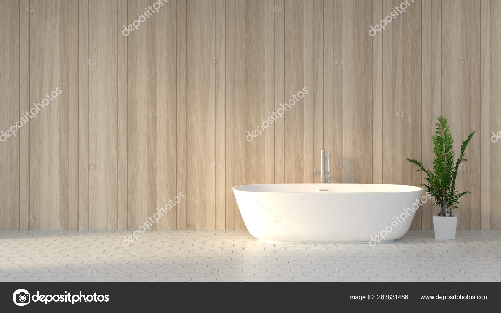 Minimalist Clean Bathroom Scandinavian Design Style Rendering Interior  Decoration Bathroom — Stock Photo © 7966cherry #283831486, image size:1600x1000
