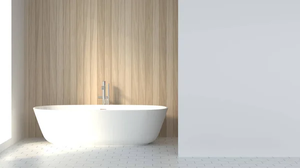 Μινιμαλιστικό Καθαρό Μπάνιο Σκανδιναβικό Σχεδιασμό Στυλ Απόδοση Εσωτερική Διακόσμηση Του — Φωτογραφία Αρχείου