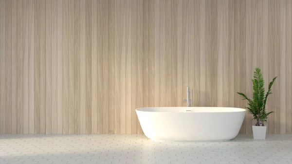 Minimalista Banheiro Limpo Estilo Design Escandinavo Renderização Decoração Interiores Fundo — Fotografia de Stock