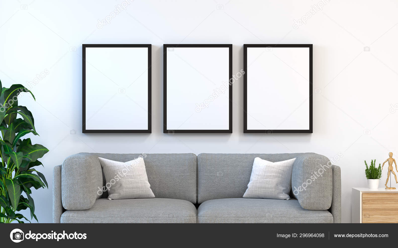 Download Wall Mockup Sofa Front Yellow Empty Wall Rendering Modern Home Stock Photo Image By C 7966cherry 296964098