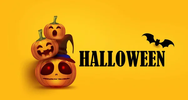 Halloween Avoir Plaisir Bonne Citrouille Rire Partie Bonbons Truc Traiter — Image vectorielle