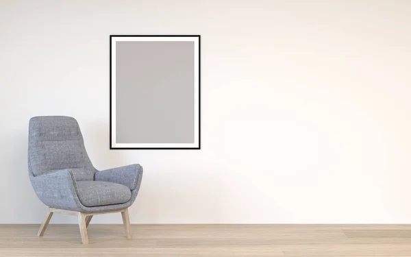 frame mock up furniture in front of the empty wall 3d rendering modern home design,mockup element for graphic design wall mock up
