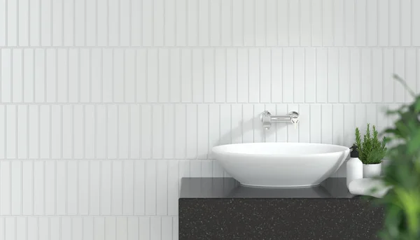 Projektowanie Wnętrz Nowoczesne Łazienki Umywalka Toaleta Prysznic Domu Renderowania Dla — Zdjęcie stockowe