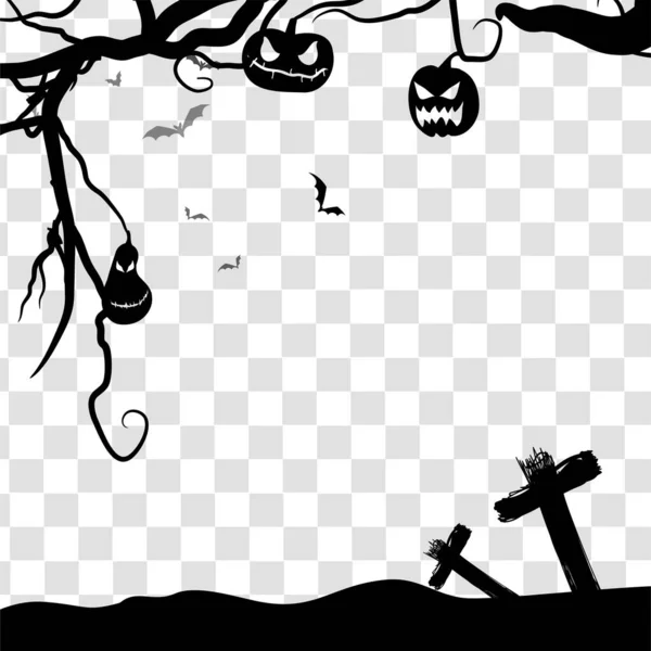 Halloween Social Media Post Templates Post Quadratischer Rahmen Für Soziale — Stockvektor