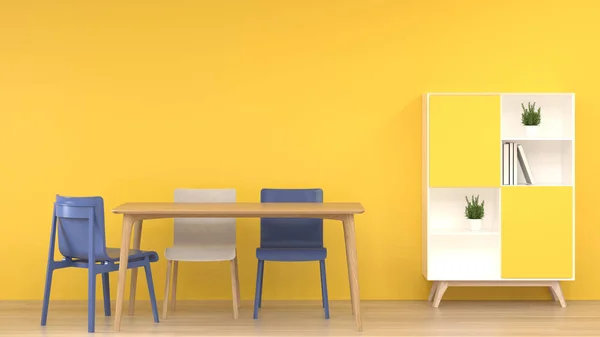 Download Wall Mockup Sofa In Front Of The Yellow Empty Wall 3d Rendering Modern Home Design Mockup Element For Graphic Design Wall Mockup Cozy Living Room Stock Photo 295629550