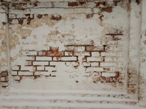 Eski püskü tuğla duvar