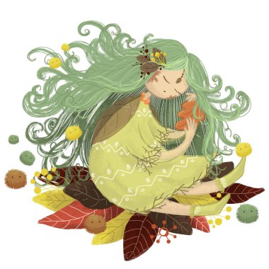 Renkli karikatür kabarık çiçekler. Kürk topları. Serin kürk topları oyun tasarımı için.