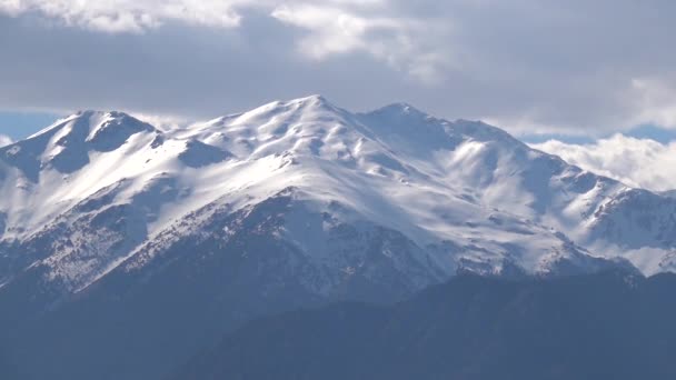 Tops Mountains Snow Antalya Turkey — Stock Video