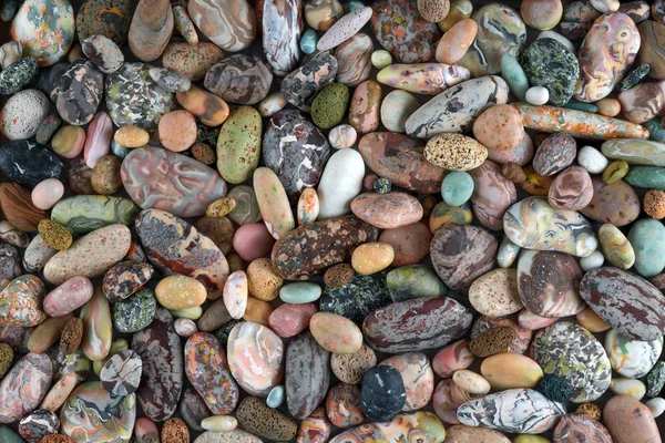 Úlomek Oblázkové Pláže Vyrobené Barevných Kamenů Plastu Pozadí Tapeta Vzor — Stock fotografie
