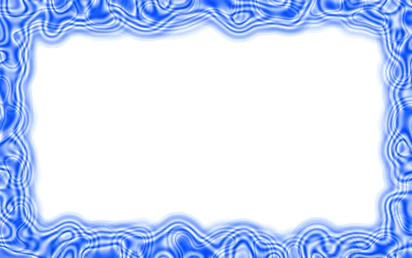 Kwadratowa Wzorzysta Rama Linii Wodnych Szablon Ilustracja — Zdjęcie stockowe