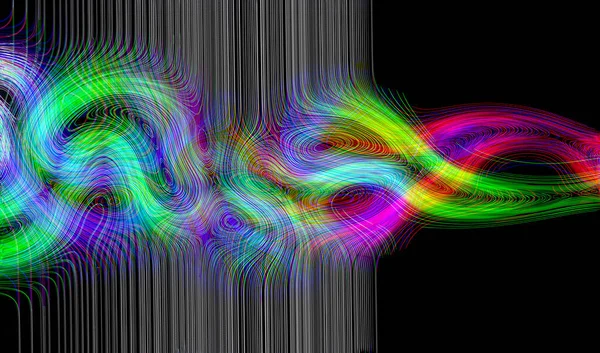 Glowing Color Tornado Black Background Picture Office — Stock Photo, Image