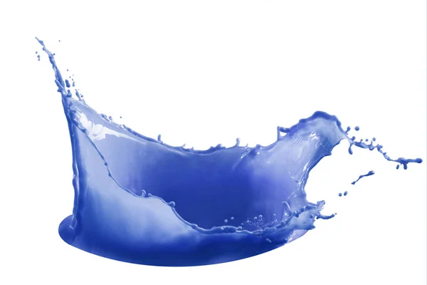 Dark blue paint splash isolated on white background — Stock Photo, Image