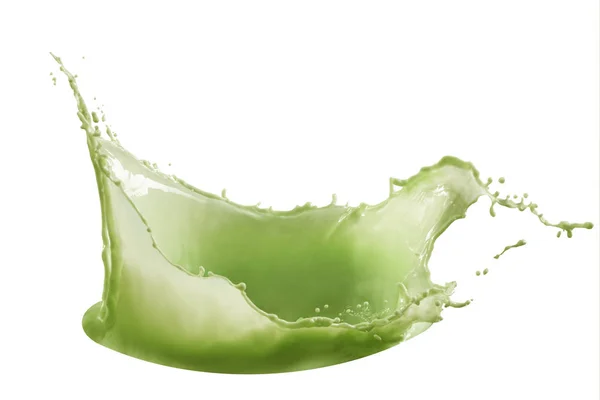 Groene verf splash geïsoleerd op witte achtergrond — Stockfoto