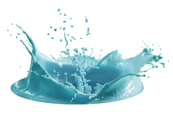 Blue paint splash isolated on white background — Stock Photo, Image