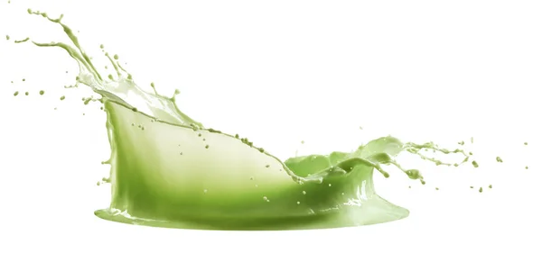 Зелений сплеск фарби ізольований на білому тлі — стокове фото