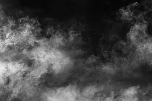 Espectacular abstracto humo blanco aislado fondo negro — Foto de Stock