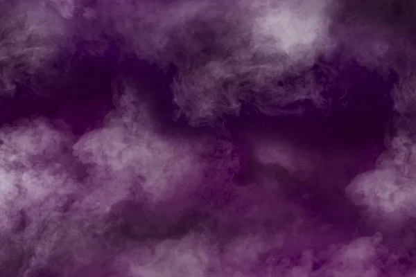 Látványos absztrakt fehér füst elszigetelt színes lila háttérben — Stock Fotó