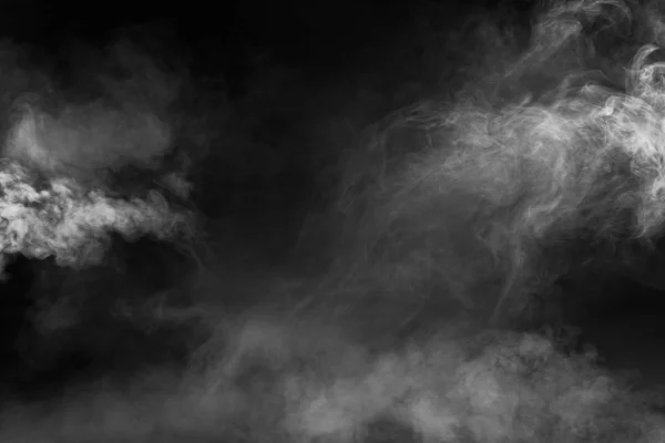 Spectacular abstract white smoke isolated black background — Stock Photo, Image