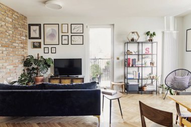 Şık tasarımı modern oturma odası