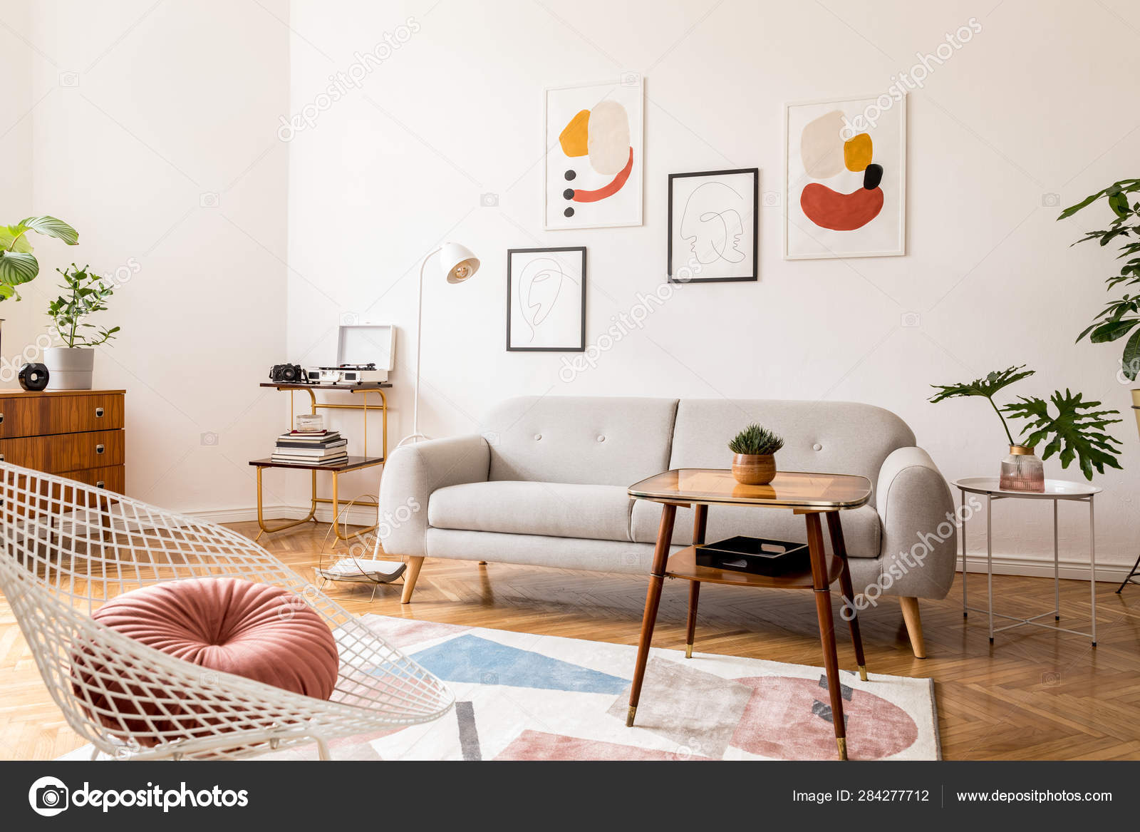 Retro on sale grey sofa