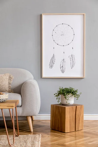 Stylish Design Home Interior Living Room Gray Sofa Elegant Accessories Stock Photo By Followtheflow 300834636 - Elegant Home Decor Accessories