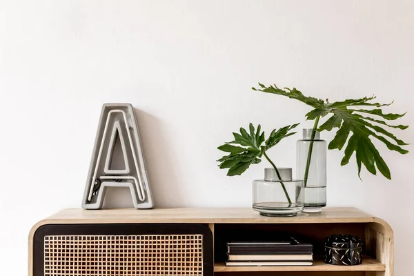 Stylish Modern Interior Living Room Elegant Accessories Design Home Decor — Stock Photo, Image