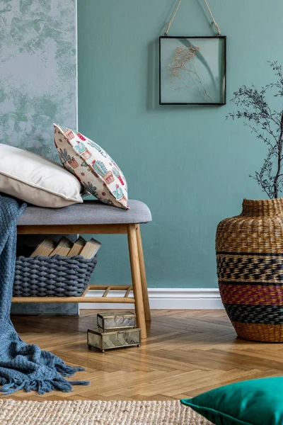 Intérieur Élégant Moderne Salon Avec Des Accessoires Élégants Décor Design — Photo