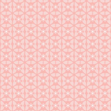 Vektör oldukça sorunsuz Pembe çiçek geometrik yineleme deseni. Geometrik arka plan tasarlamak