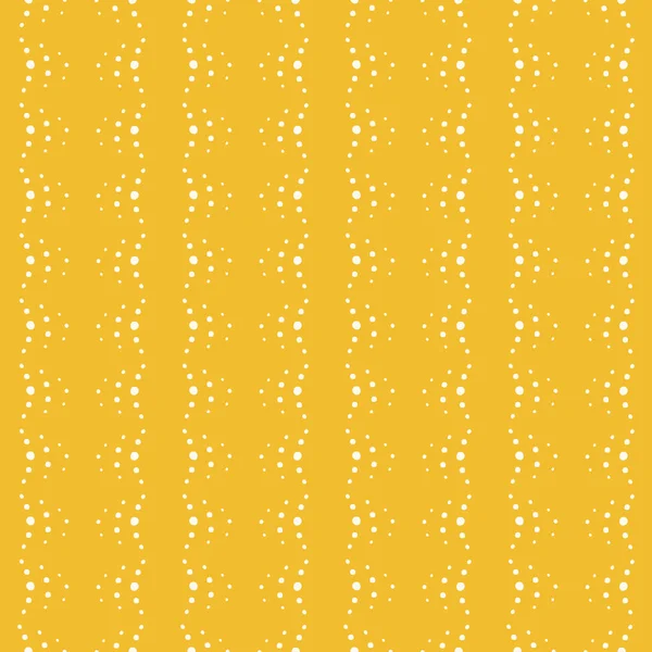 Gelbe und weiße Textur nahtlos wiederholen Muster von Punkten. helles Vektordesign ideal für Hintergrund- und Stoffprojekte. — Stockvektor