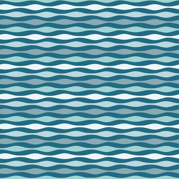 Abstrato verde e azul ondas sem costura padrão de vetor de repetição. Uma natureza inspirada fundo de design de repetição listrada . — Vetor de Stock